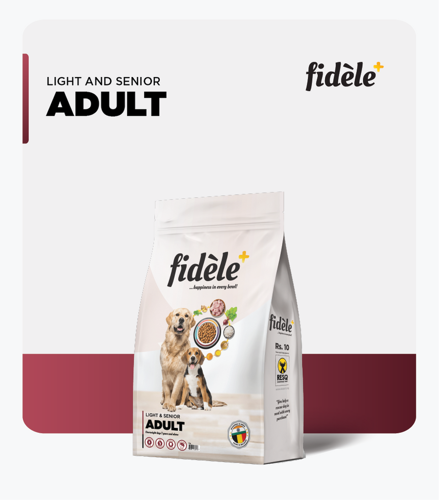 Fidele+ Light and Senior Adult Dry Dog Food - Fidele+