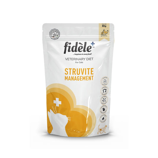 FIDELE+ STRUVITE MANAGEMENT WET POUCH FOR CATS 80 GMS