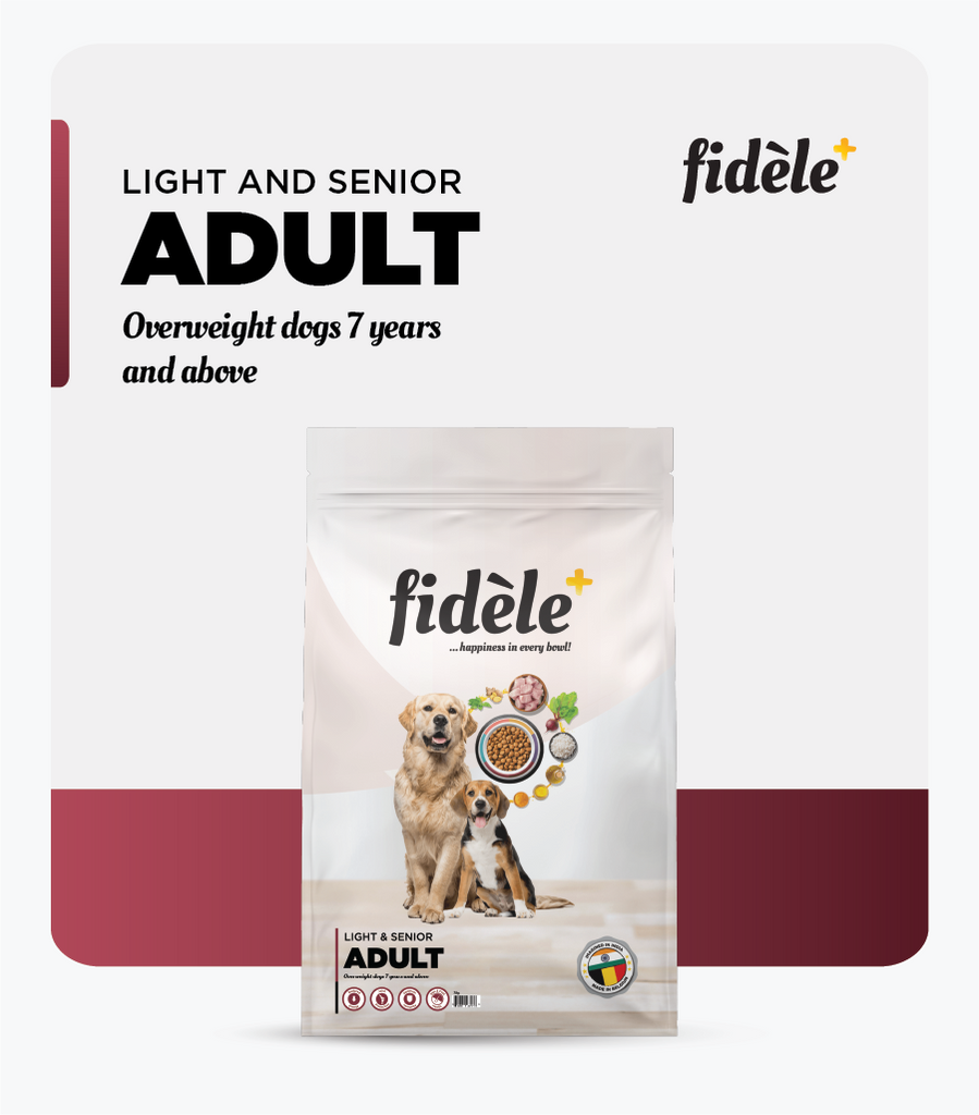 Fidele+ Light and Senior Adult Dry Dog Food - Fidele+